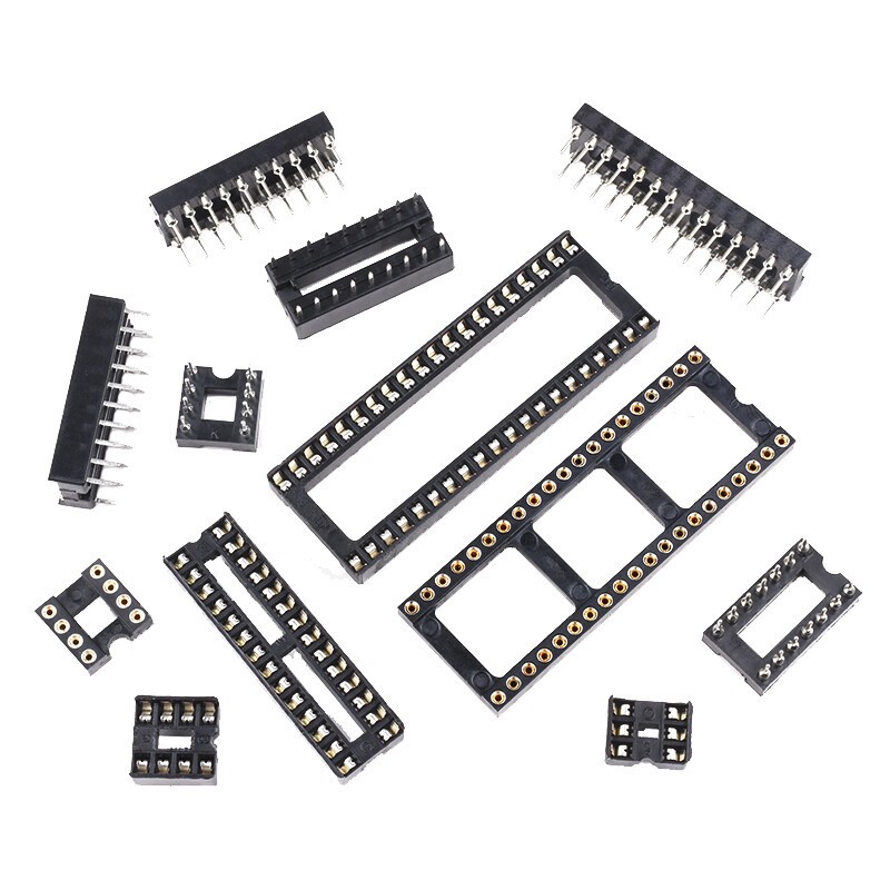 DIL IC Sockets Integrated Circuit Socket DIP Holder 6/8/14/16/18/20/24/28/40 Pin