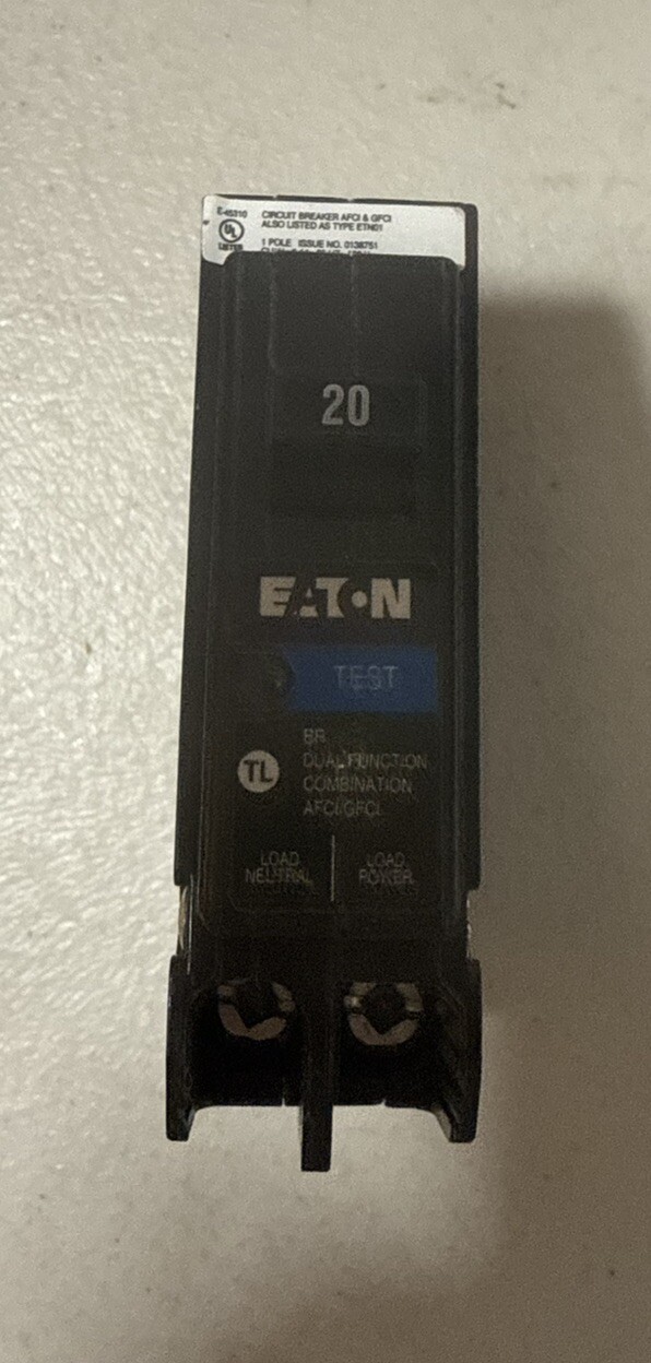 Eaton BRP120DF 120 20A 1-Pole Circuit Breaker