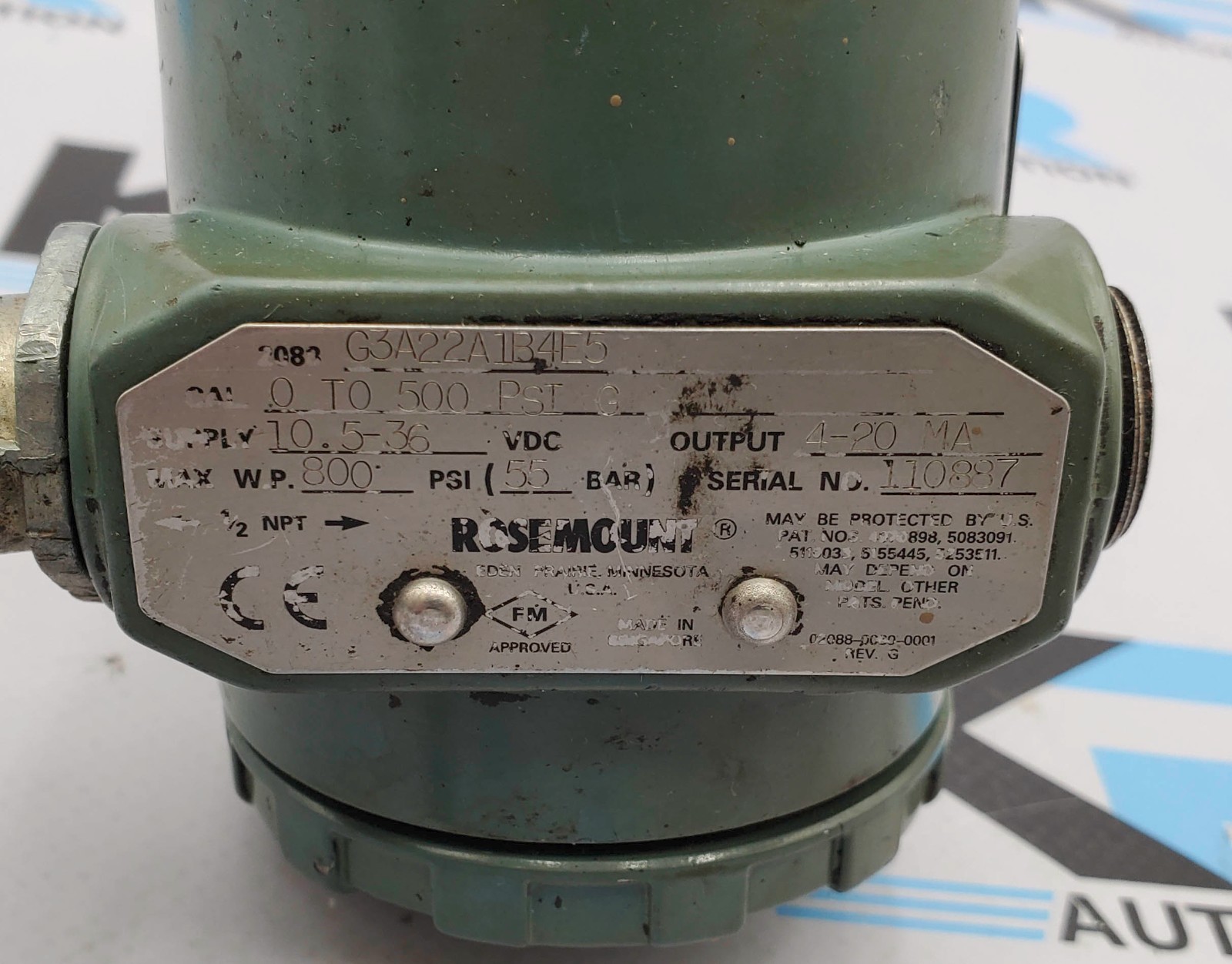 Rosemount 2088G3A22A1B4E5 Transmitter 800PSI 55Bar