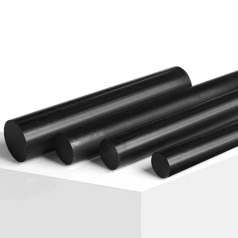 Black PEEK Rod Round Bar High Temperature Engineering Plastic 100mm 200mm Length