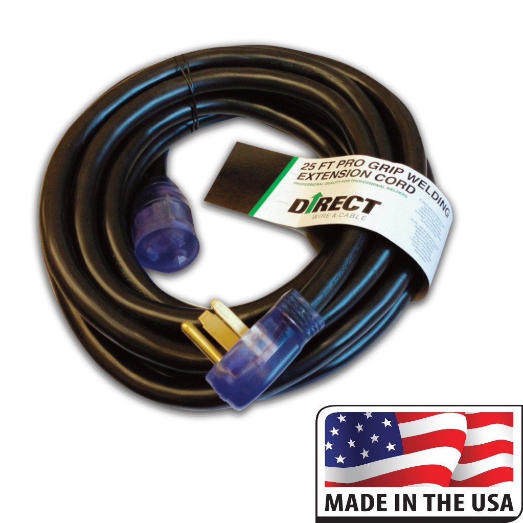Direct Wire 8/3 220V Heavy Duty Welding Extension Cord 25 Ft – Made In The USA
