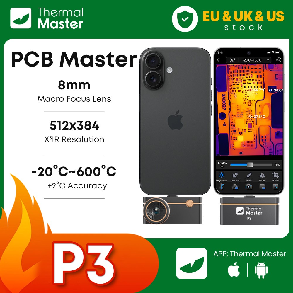 P3 Thermal Imaging Camera for iPhone Android Phone USB-C 512*384 X³IR Resolution