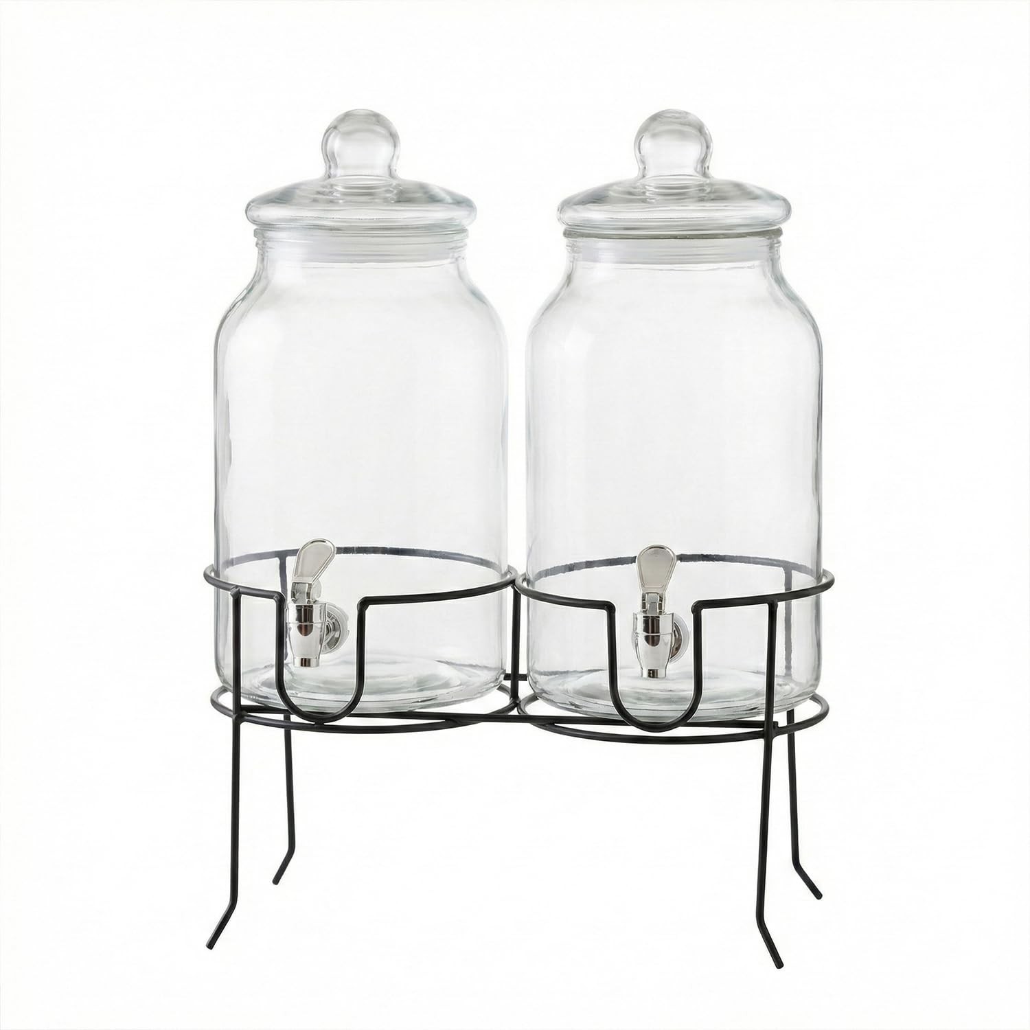 Style Setter Rustic Home Beverage Dispenser Set Of 2 Cold Drink Dispenser W/