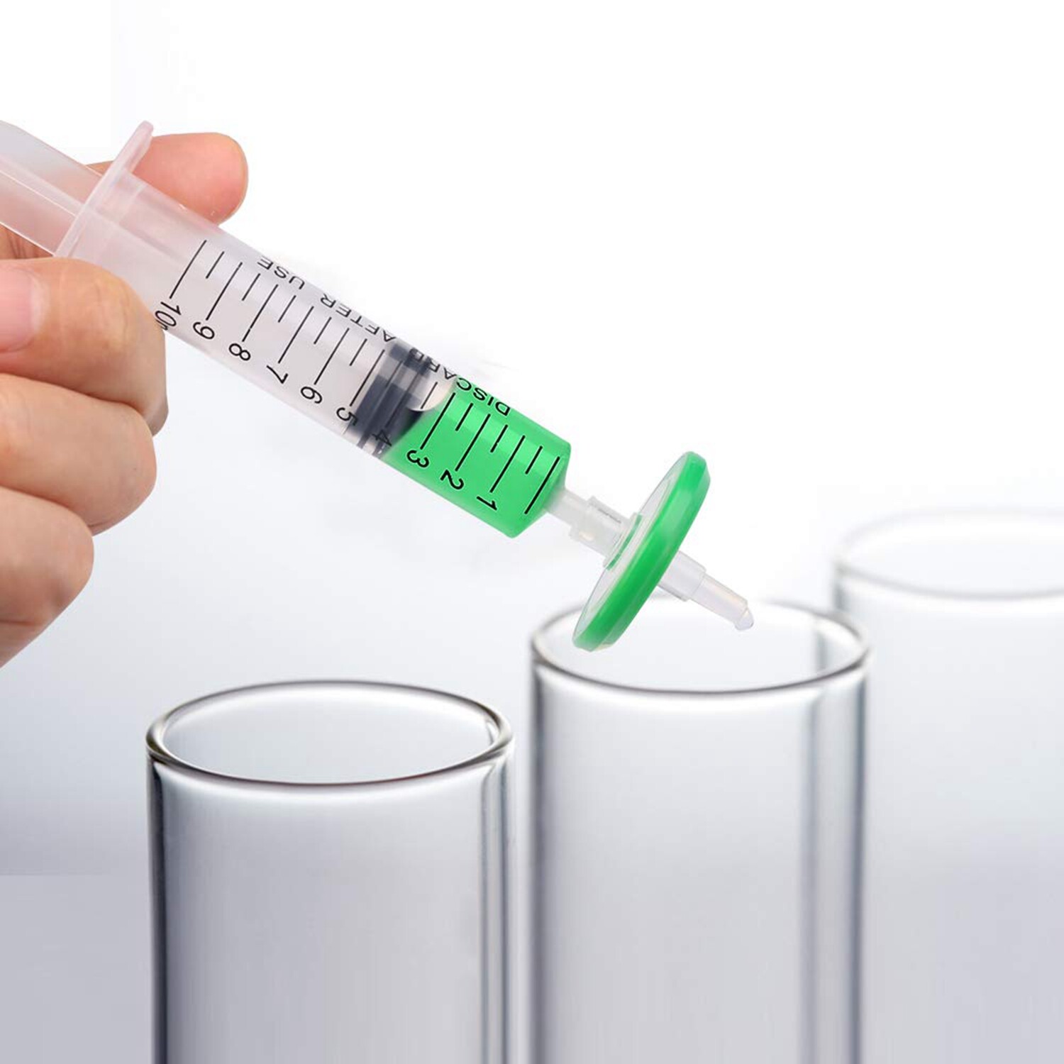 50Pcs PES Membrane Syringe Filter Sterile Lab Hydrophilic 33mm 0.22µm Individual