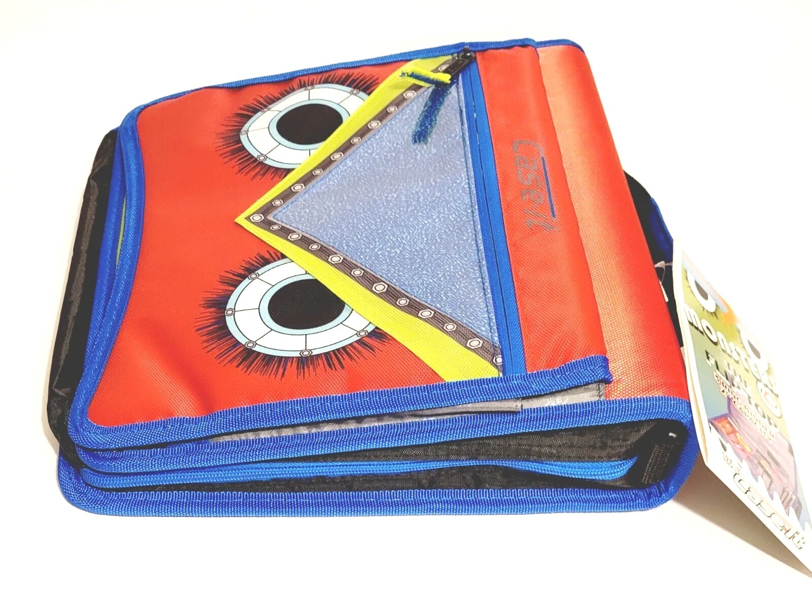 NEW Case-it M-276-ME Monsters Flip Top Zipper Binder 2″ Inch Sheet Capacity