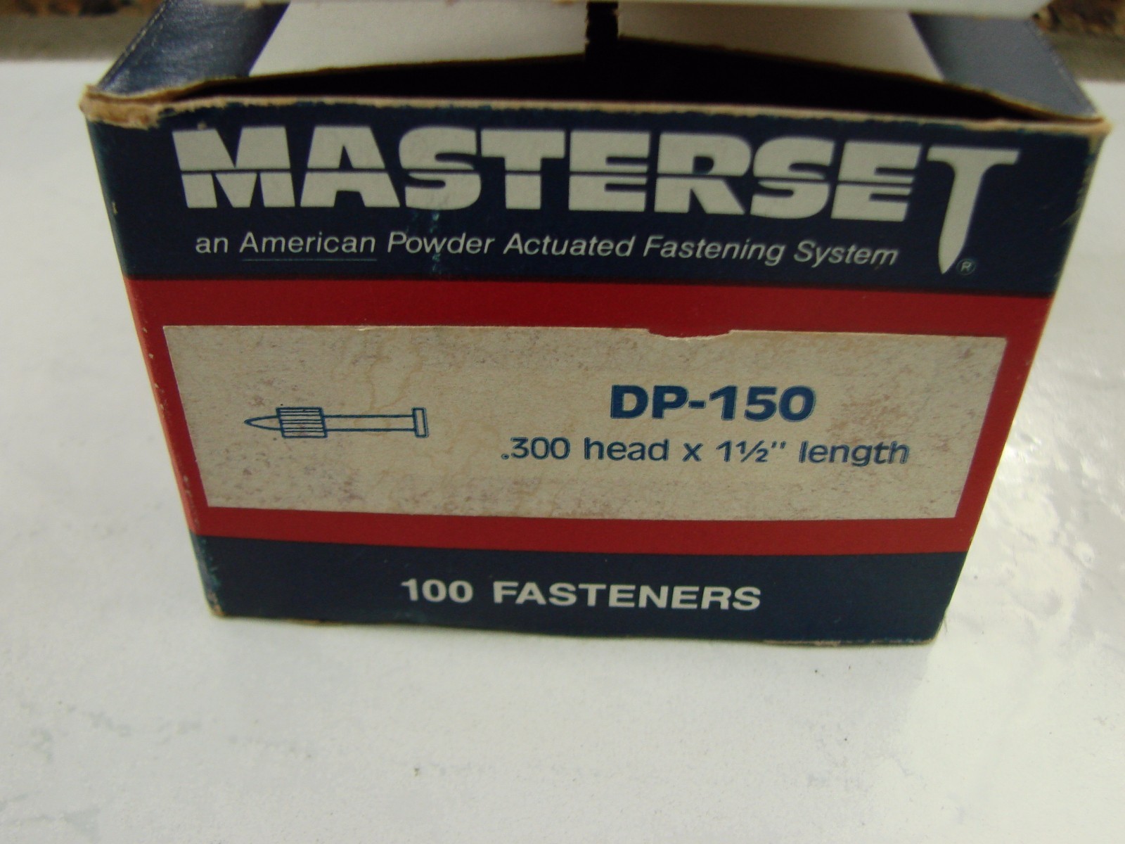 Box Of 98 Pcs Masterset DP-150 .300 Head X 1.5L» Fasteners For Concrete Masonry