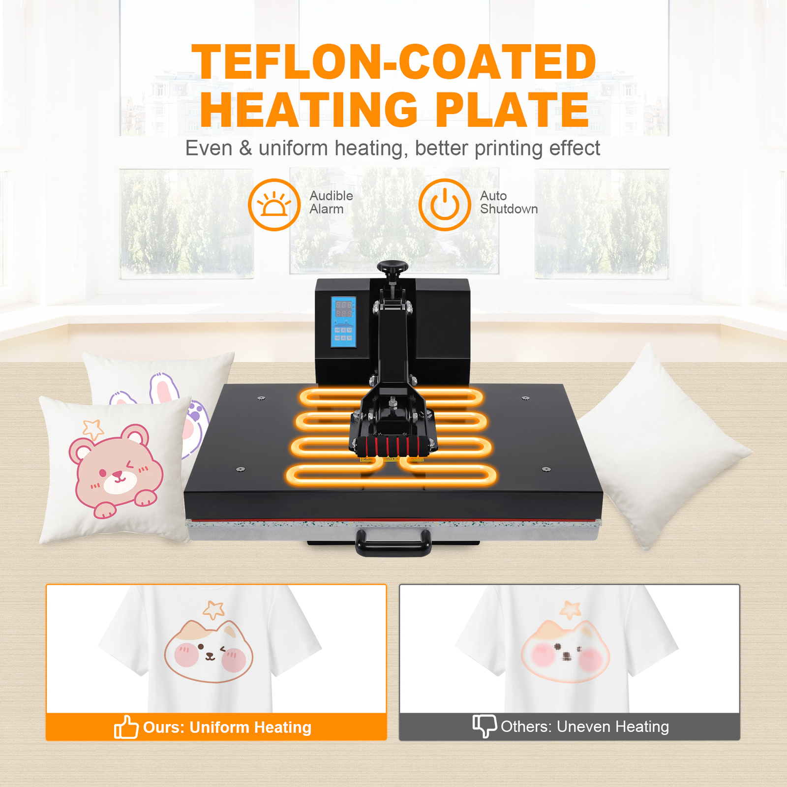16″x24″ Digital Clamshell Heat Press Transfer T-Shirt Sublimation Press Machine