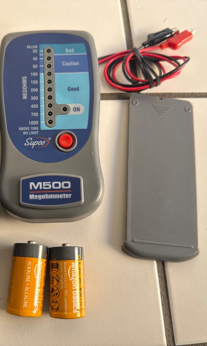 SUPCO M500 Insulation Tester Electronic Megohmmeter HVAC Megohms USA SHIP
