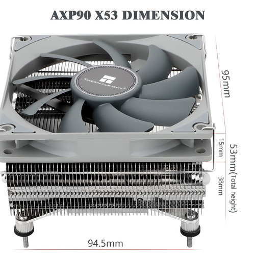 Thermalright AXP-90 X53 Low Profile CPU Air Cooler Height 53mm,