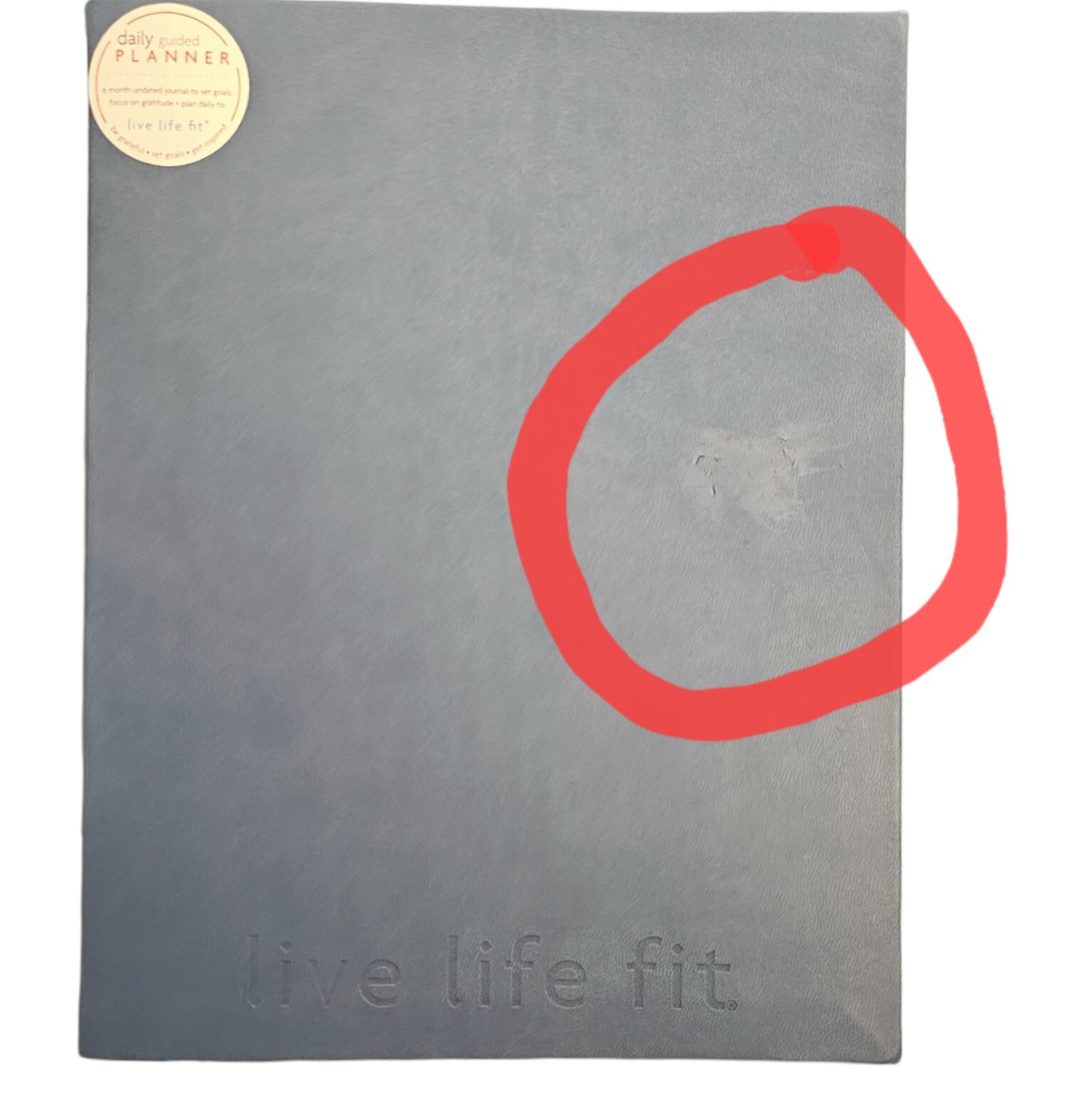 Fitlosophy Blue Six Month Undated Planner Journal 8″×10″ 192 Pgs Soft Bound PU