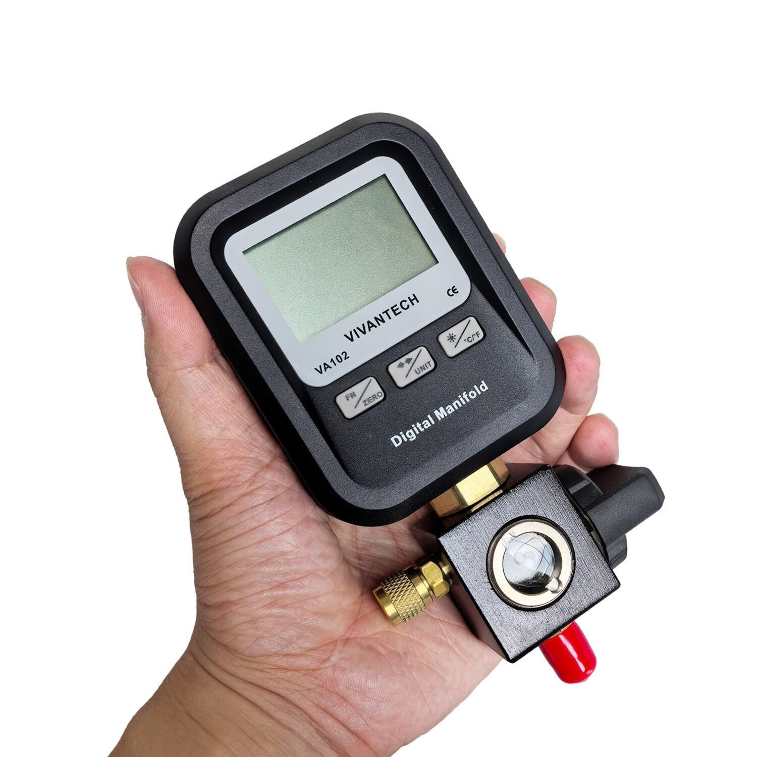 High-Accuracy Digital HVAC Gauge with Backlit LCD & 24 Refrigerants Database