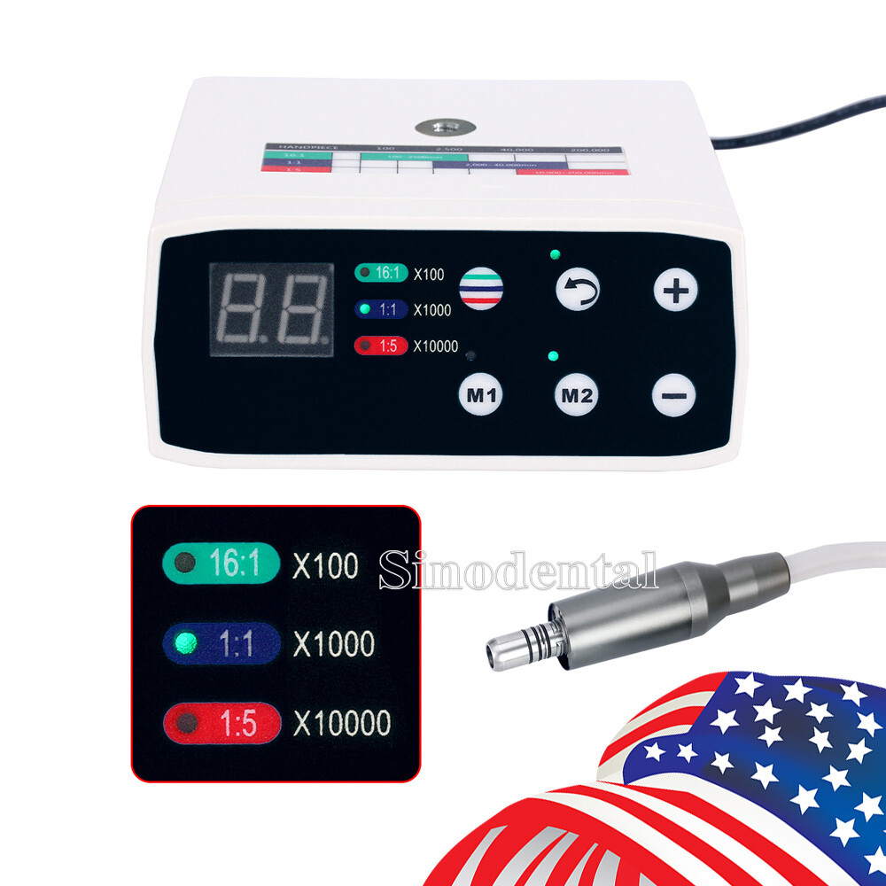 Dental Lab LED Brushless Electric Micro Motor 1:1/1:5/16:1 ISO-E type Connector