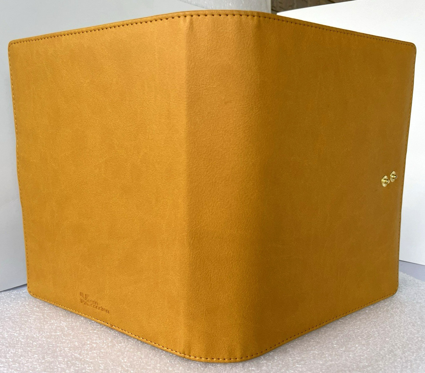 Erin Condren ~ Yellow Faux Leather Planner Binder 6-Ring – 1.25″ ~Snap ~ Perfect