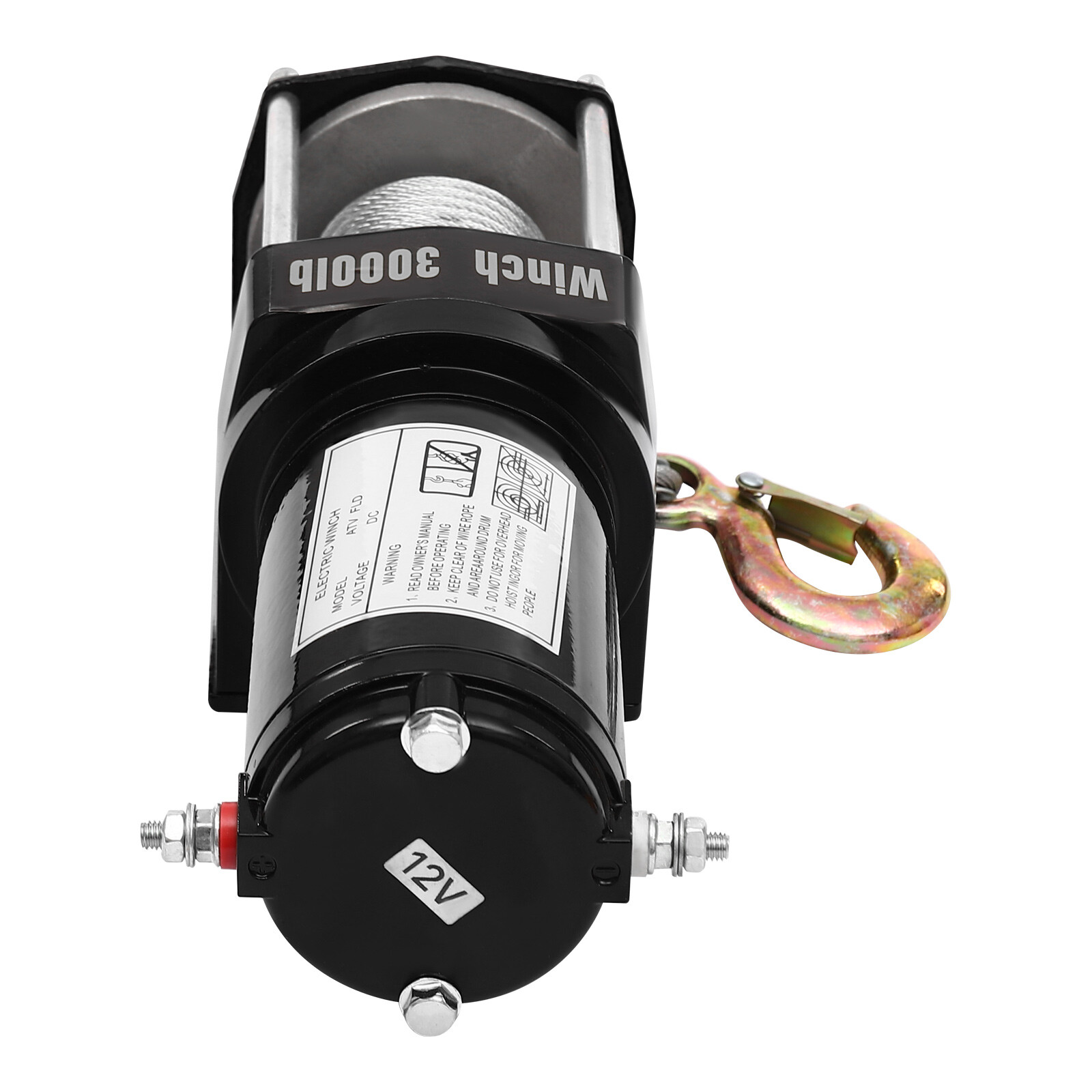 DC12V Electric Winch,3000 lbs Electric Winch Kit,Electric Winch w/ Wired Control