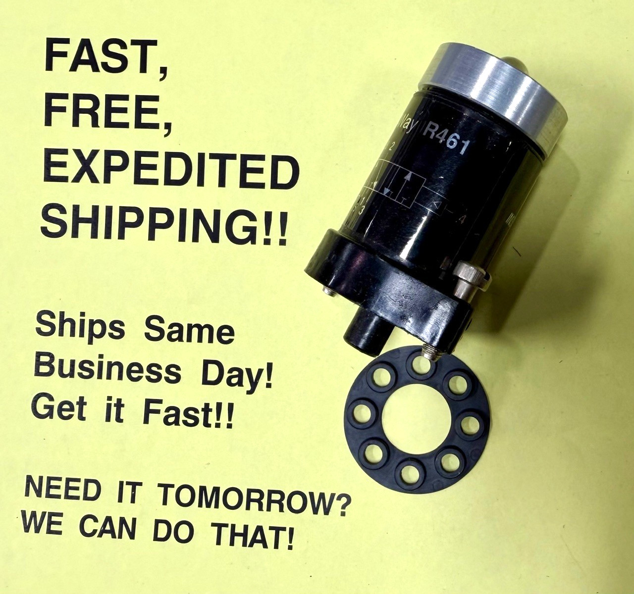 Clippard R461; 4-Way Valve W/Gasket; FREE SAME DAY EXPEDITED SHIPPING!