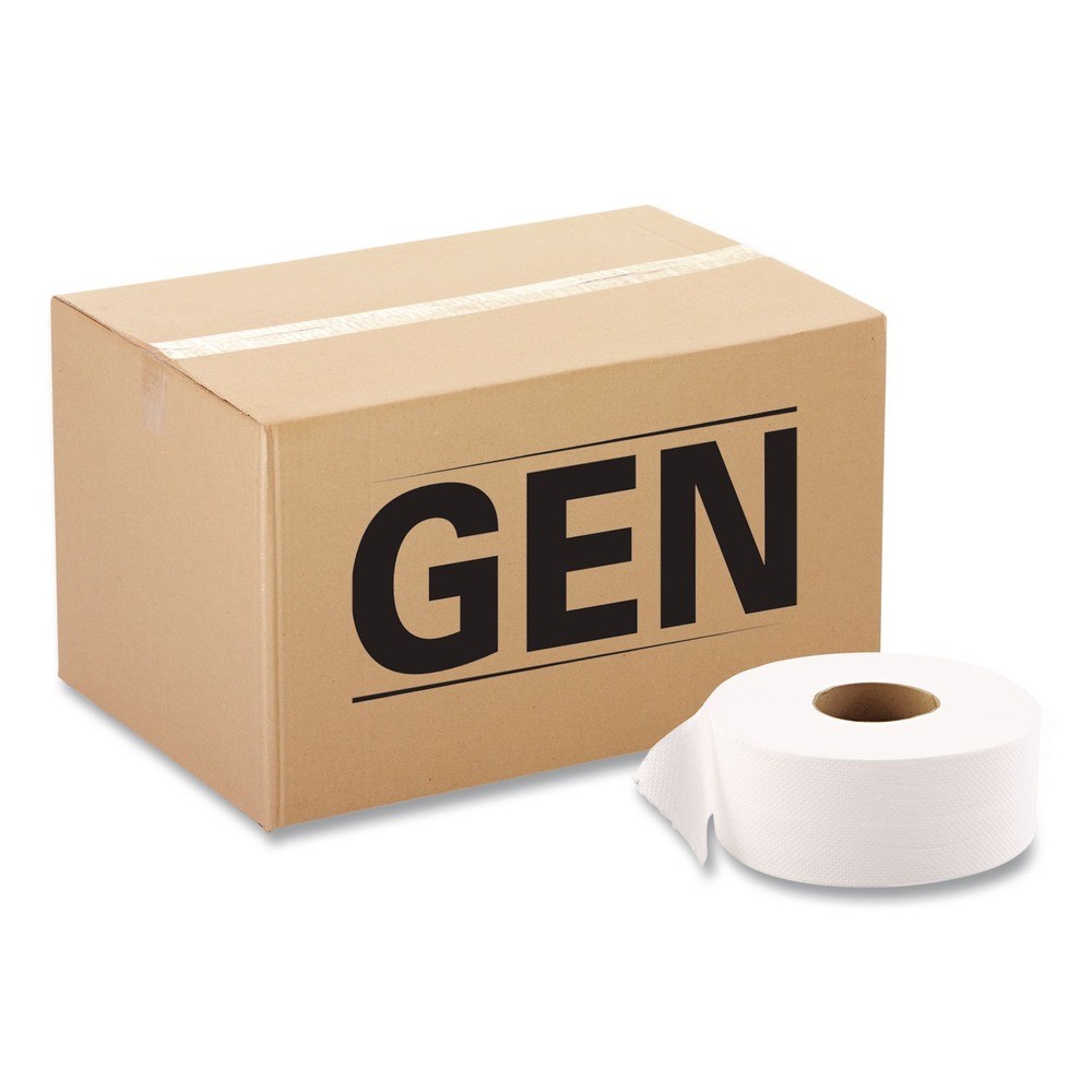 GEN 1513 3.3 in. x 1375 ft. 2-Ply JRT Jumbo Bath Tissue – White (6/Carton) New
