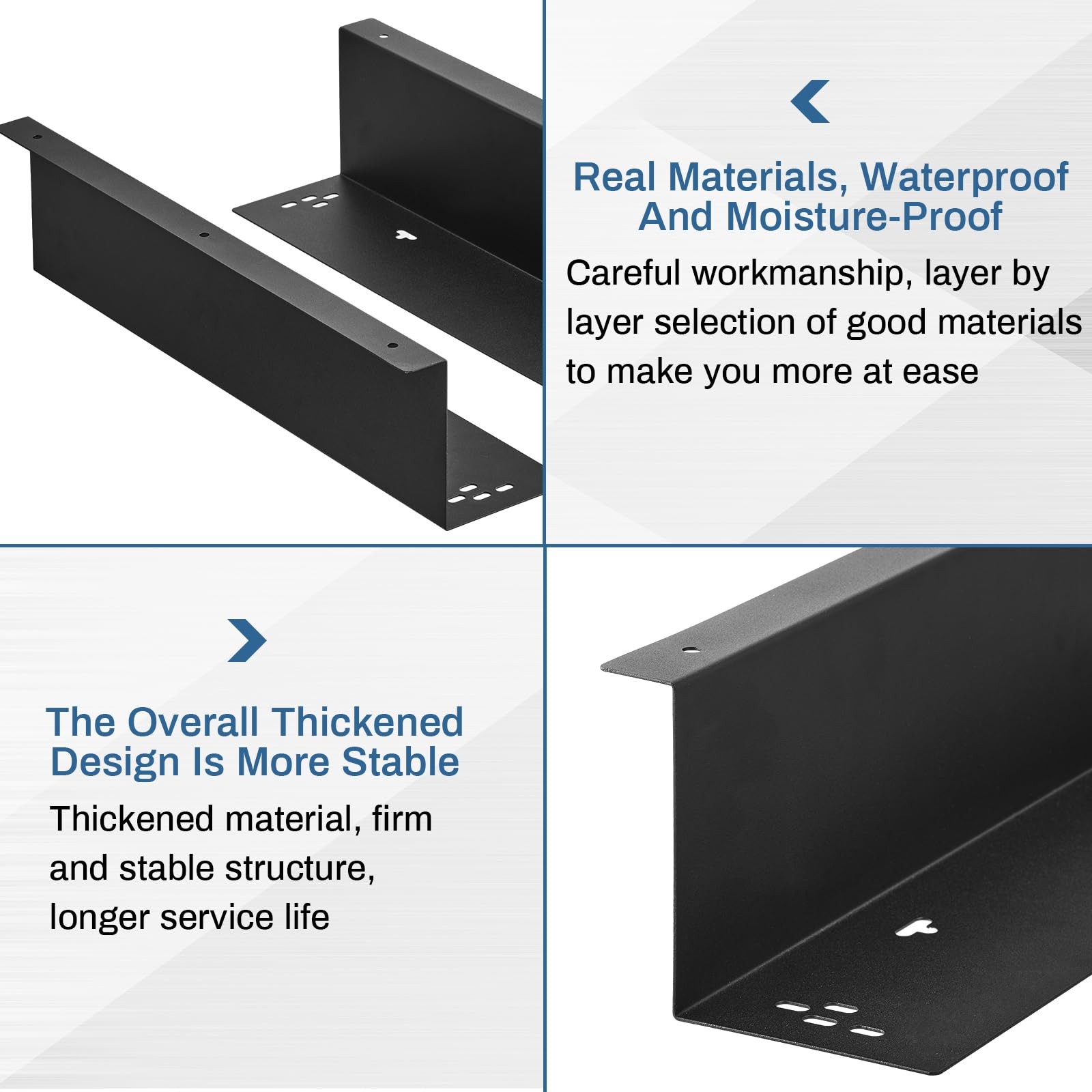 2 PCS 16.14″x3.94″x3.35″ Cash Drawer Under Counter Mount Bracket Heavy Steel