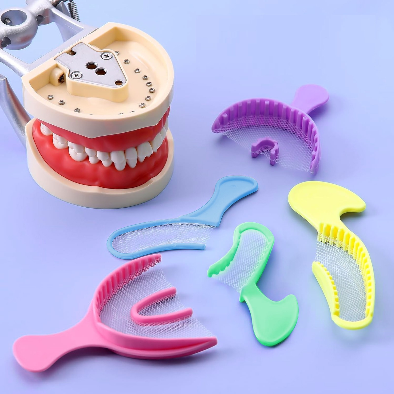 Dental Impression Bite Registration Triple Trays Multi Styles