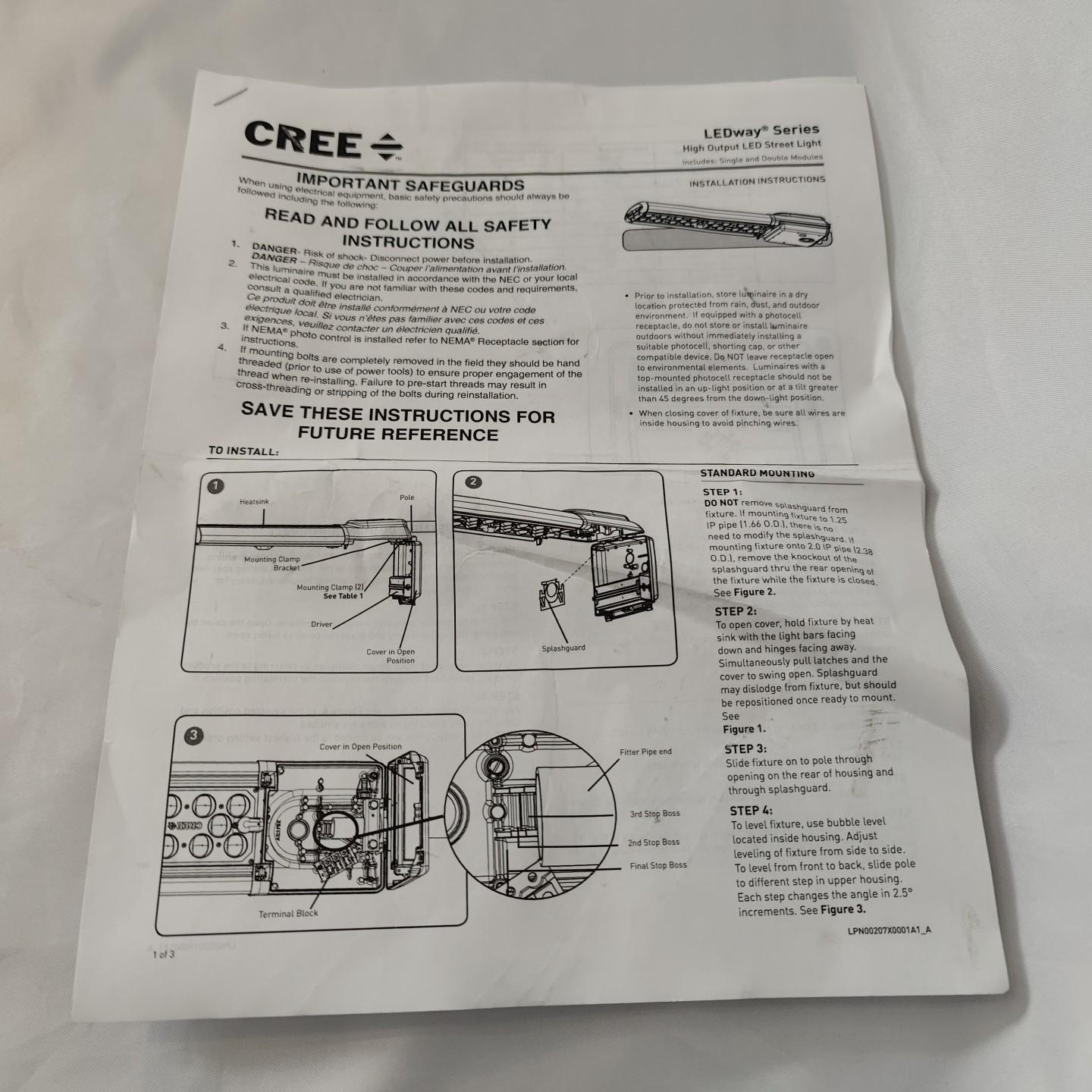 CREE LIGHTING OVERHEAD STREET LIGHT STR-LWY-3ME-HT-1-F-UL-BZ-A-57K 120-277V