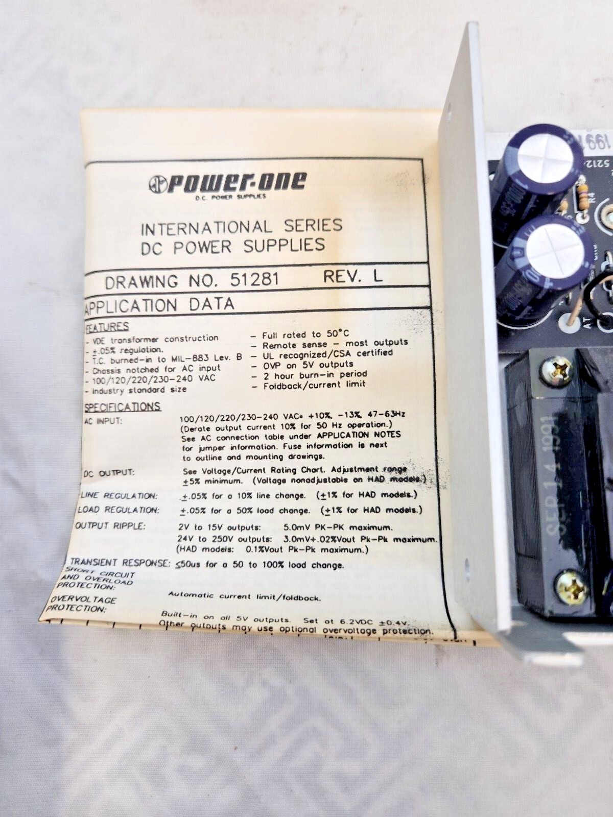 POWER-ONE INTERNATIONAL SERIES POWER SUPPLY HA15-0.9-A – NEW OPEN BOX