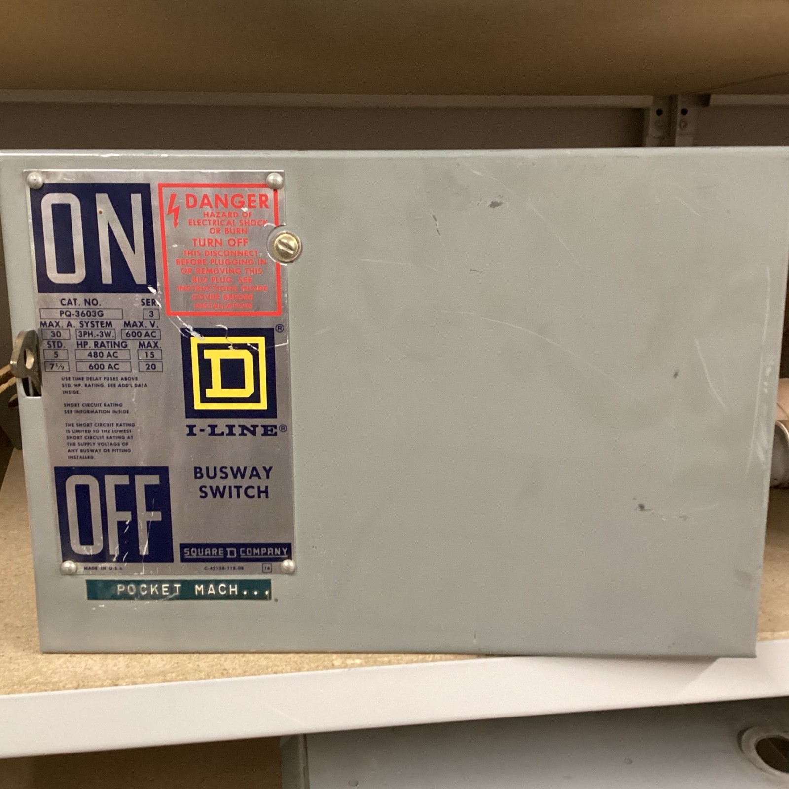 PQ-3603G 30A 600V Busway Switch