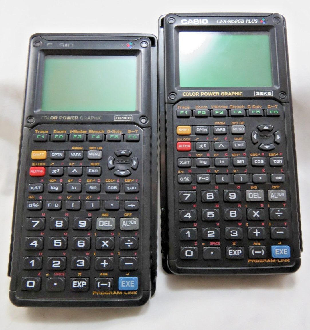 Lot 3 Casio CFX-9850GB Plus 32KB Graphing Calculators w/Covers Tested & Working