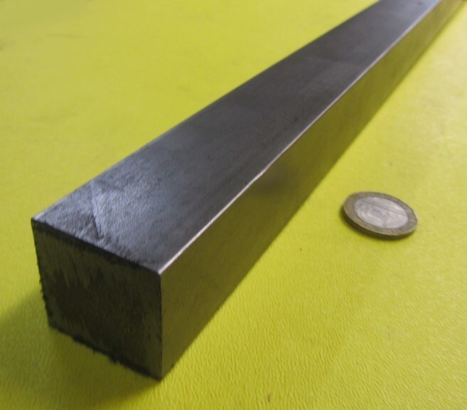 12L14 Square Carbon Steel Bars, 1 1/8″ Square x 1 Ft Length