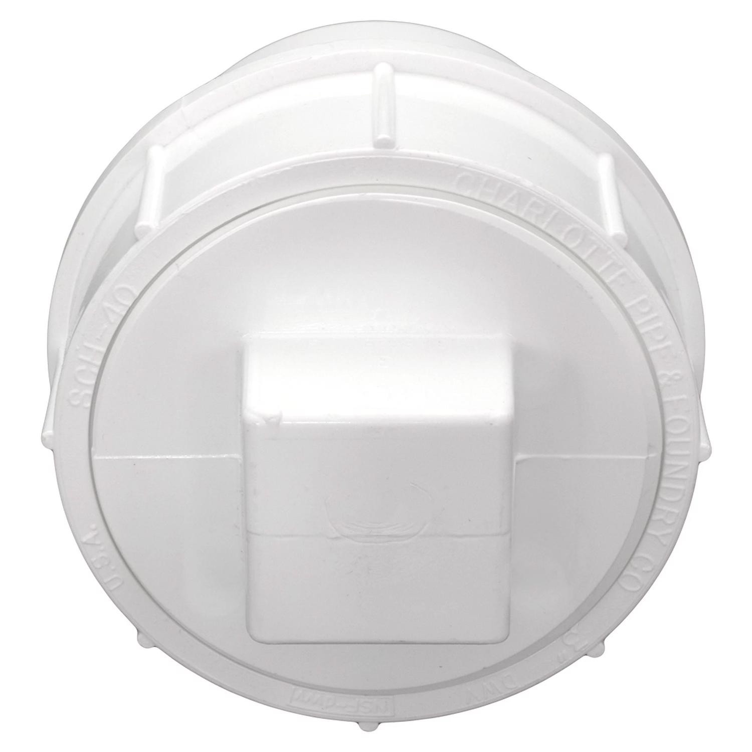 Charlotte Pipe PVC01105X0600 DWV Schedule 30 PVC Clean-Out Plug 3 Dia. in.