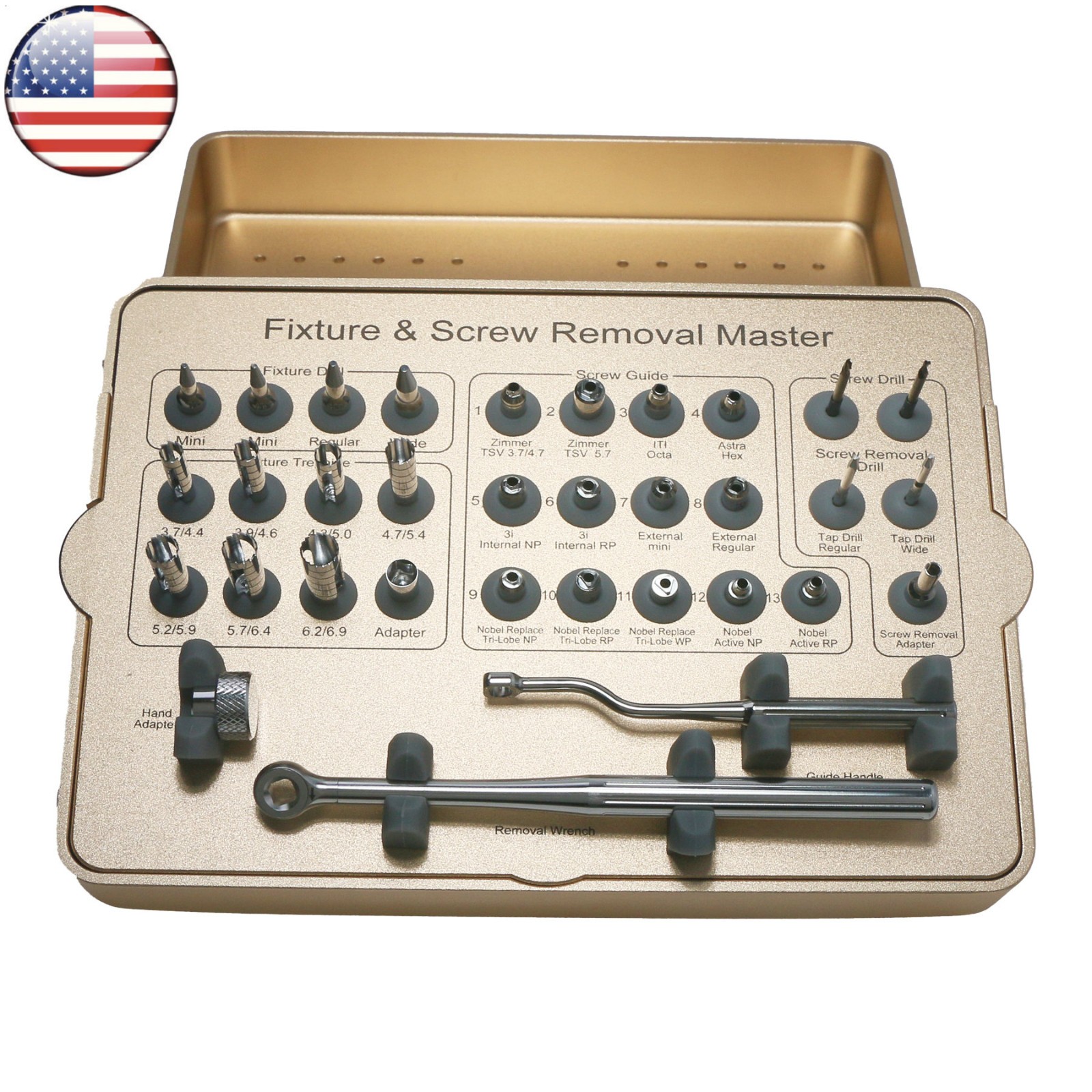 Salvin Implant Rescue Kit MCT FSRK-02 Implant Fixture & Fractured Screw Removal