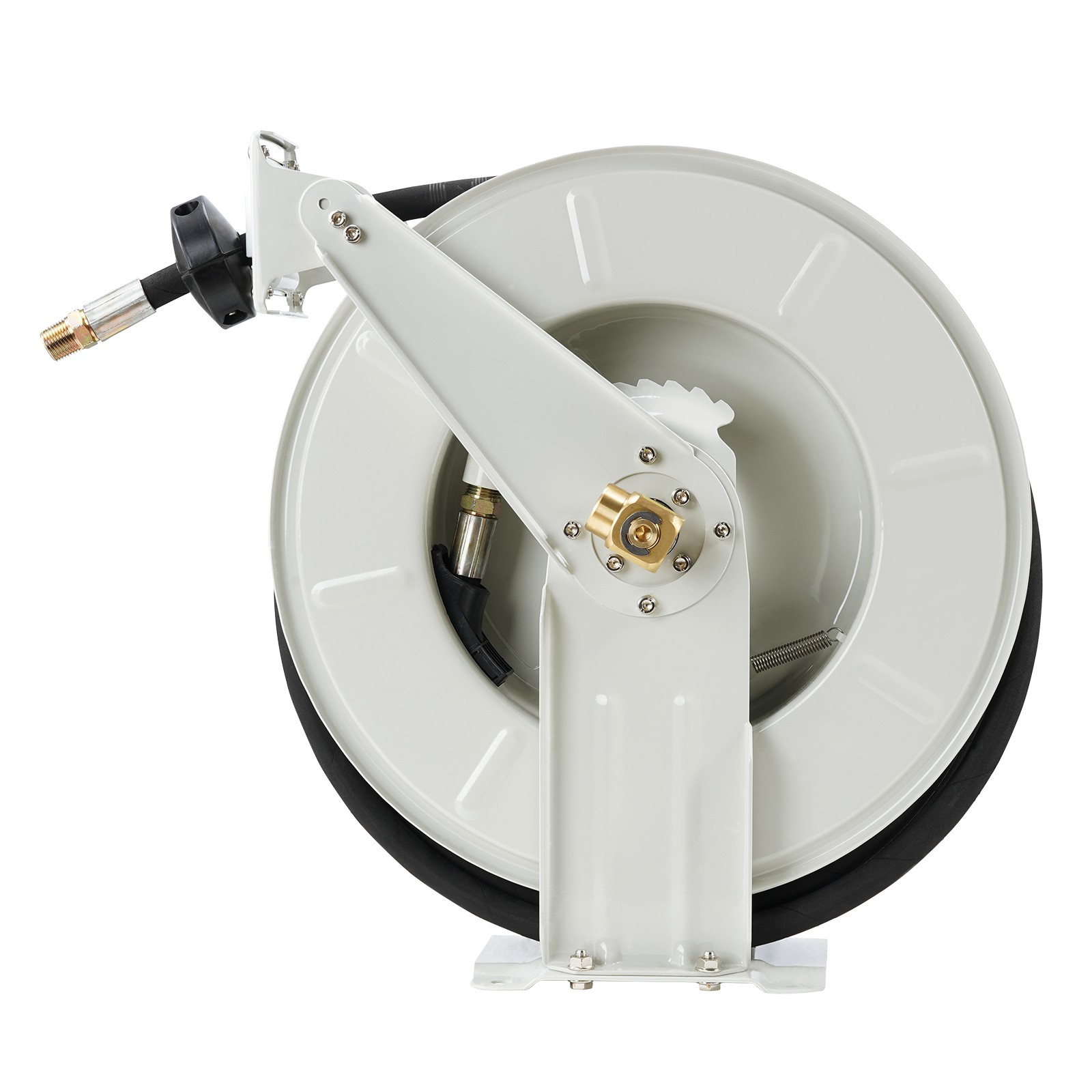 VEVOR Fuel Hose Reel Retractable Machine Oil Hose Reel 1/2″ x 50′ Auto Rewind