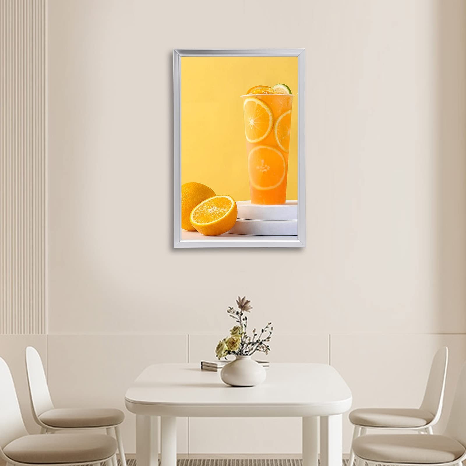 Shikiy 24″x36″ LED Movie Poster Frame, Backlit 36L» x 24W», Silver
