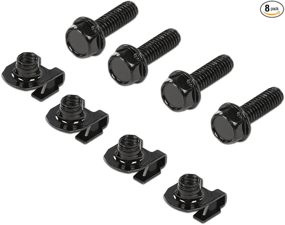 8PCS Black Front Shock Lower A Arm Mounting Bolts & Special U Nuts Hardware 8pcs