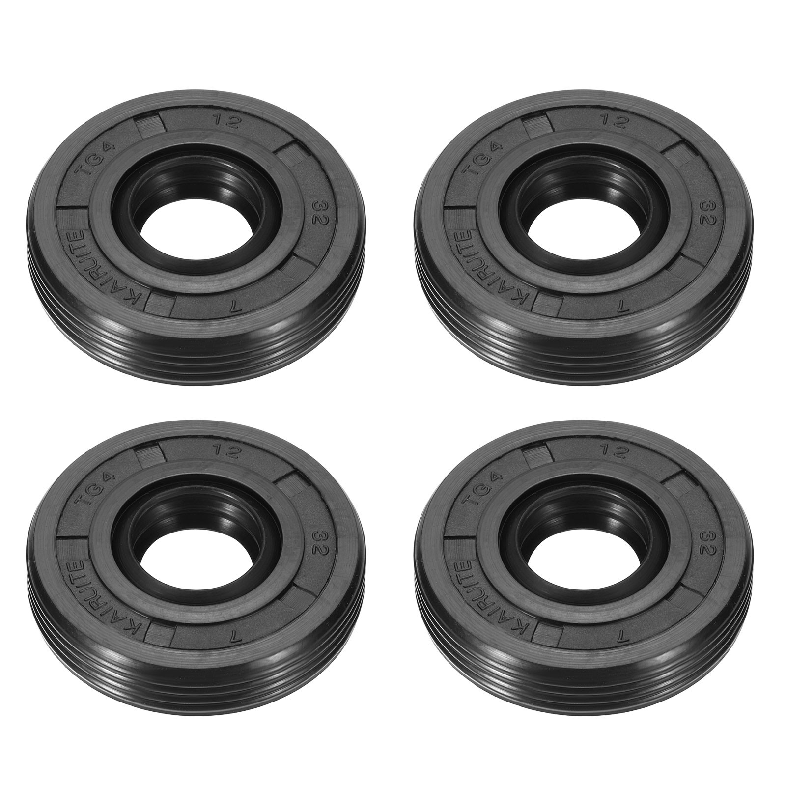 4pcs TC Oil Seal (12x32x7mm) – Metric Nitrile Rubber Cover Double Lip