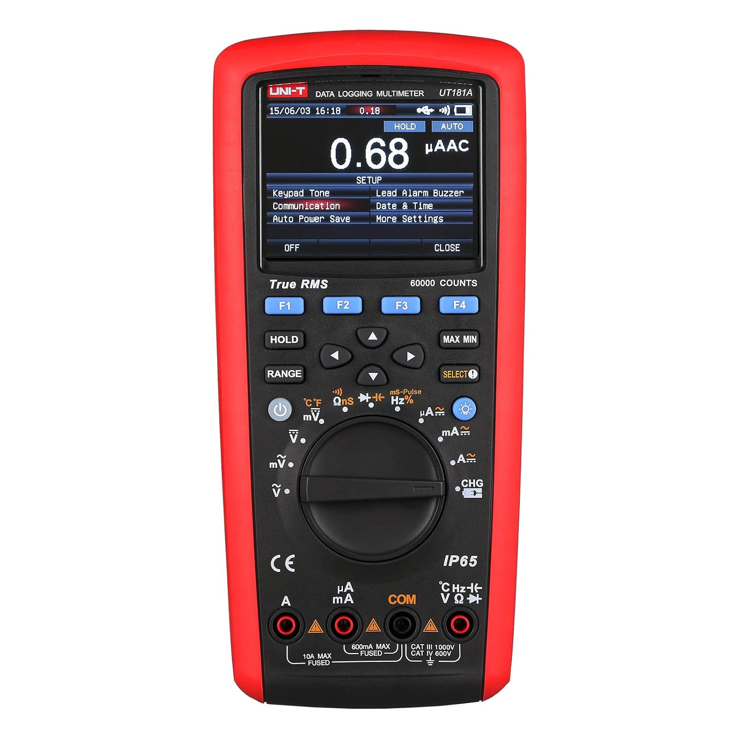 True RMS Data Logging Multimeter UT181A with Dual Temperature Measurement Low Pa