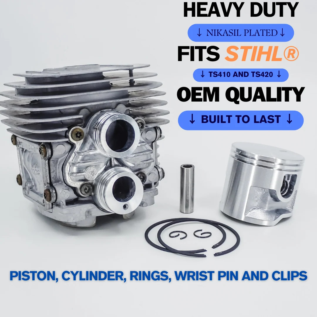 THE DUKE’S NIKASIL PISTON AND CYLINDER FITS STIHL TS410 TS420 50MM 4238 020 1202