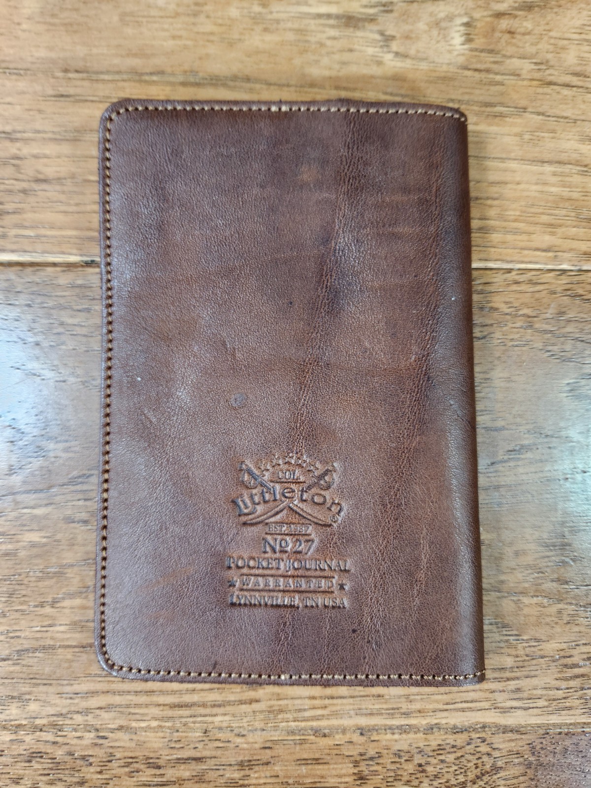 Colonel Littleton No. 27 Brown Leather Pocket Journal Made In USA