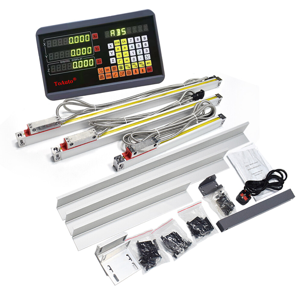 5u Digital Readout Linear Scale Glass Encoder DRO Display for CNC Milling Lathe