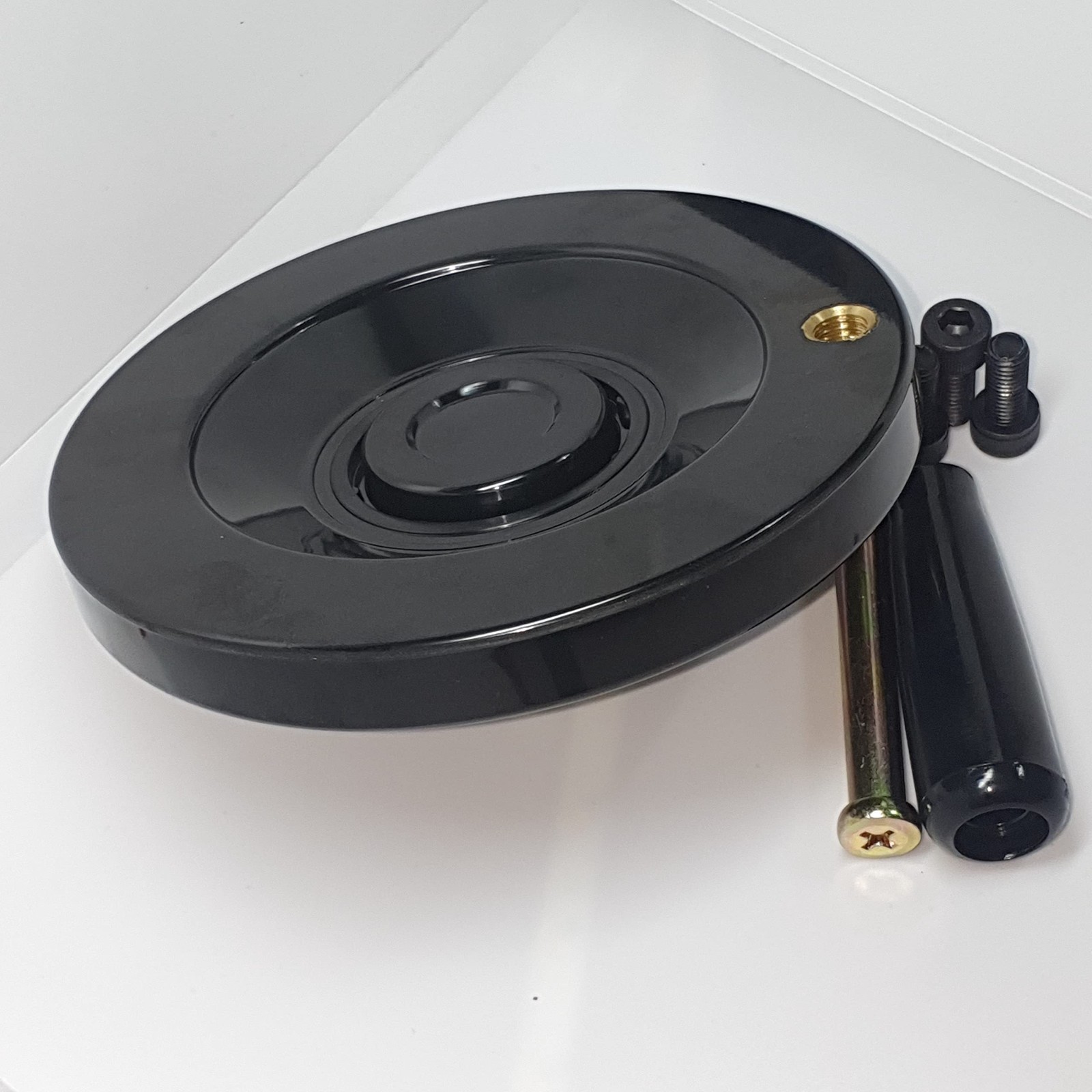 6″ Ultimate Handwheel for 1″ Shaft – Easy Install, Set Screw & M10 Handle, Fit T