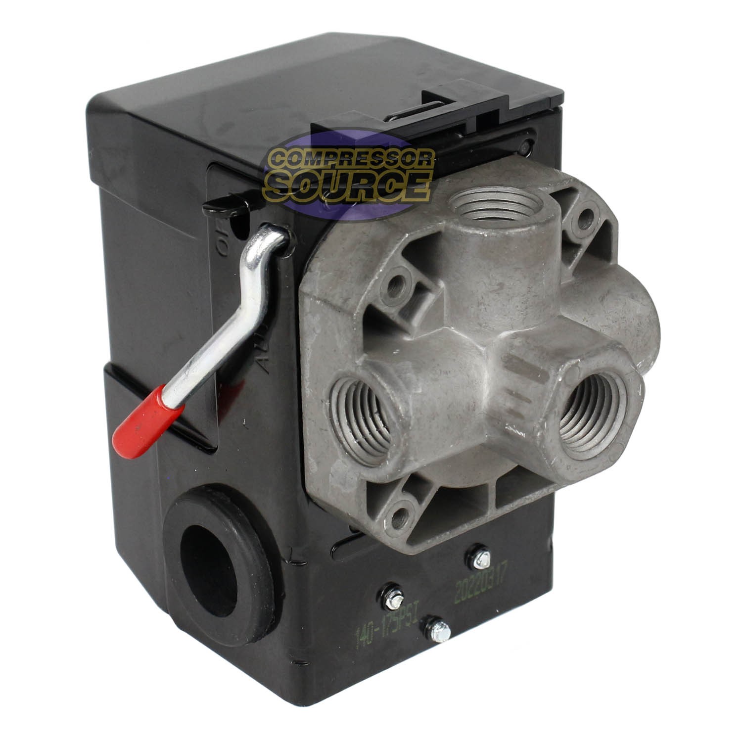 140-175 PSI 4 Port Pressure Switch Control with Unloader for Air Compressor