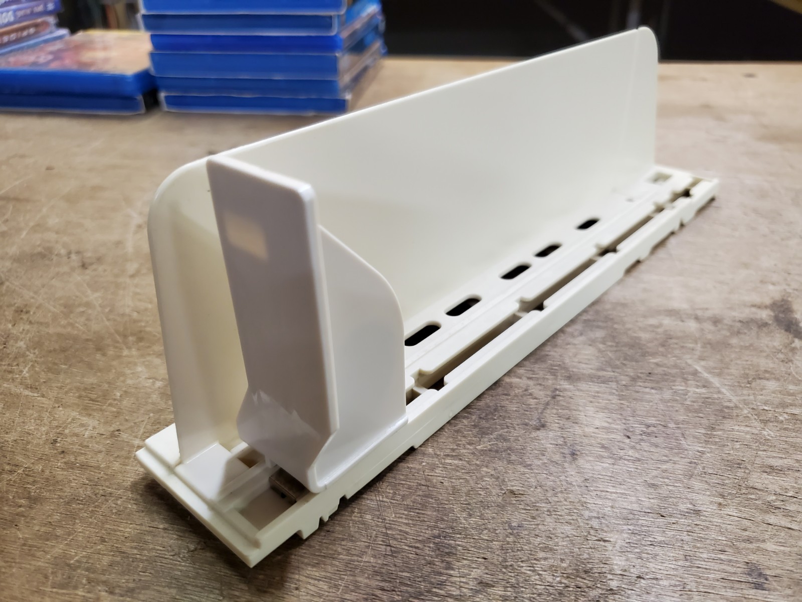 Lot of 55 RTC Profit Pusher 12″ T-Track Automatic Spring-Feed Shelf Units, Beige