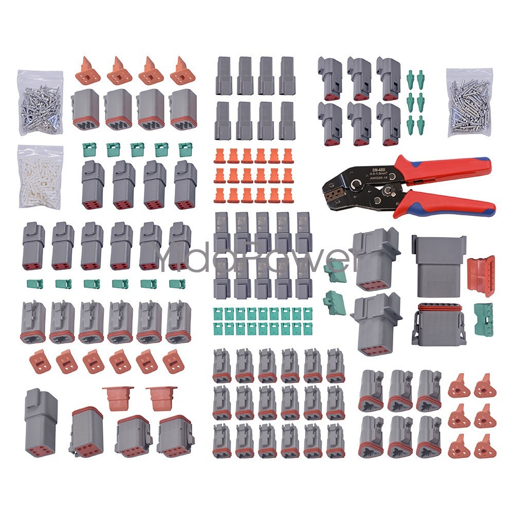 US Connector Plug KIT 1750PCS With Crimp Tool Automotive #DT-KIT3-TR