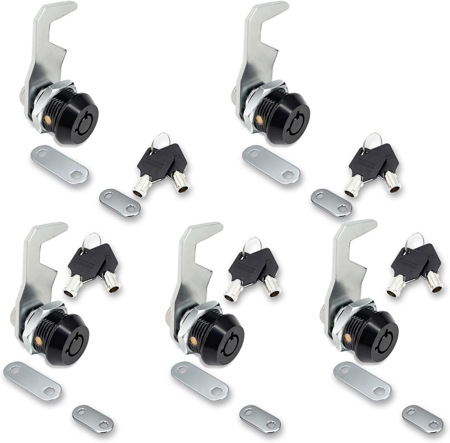Harbor Freight Tool Cart Lock – Zinc Alloy (5/8 Inch 1 Pack-Black) – Hook Cam