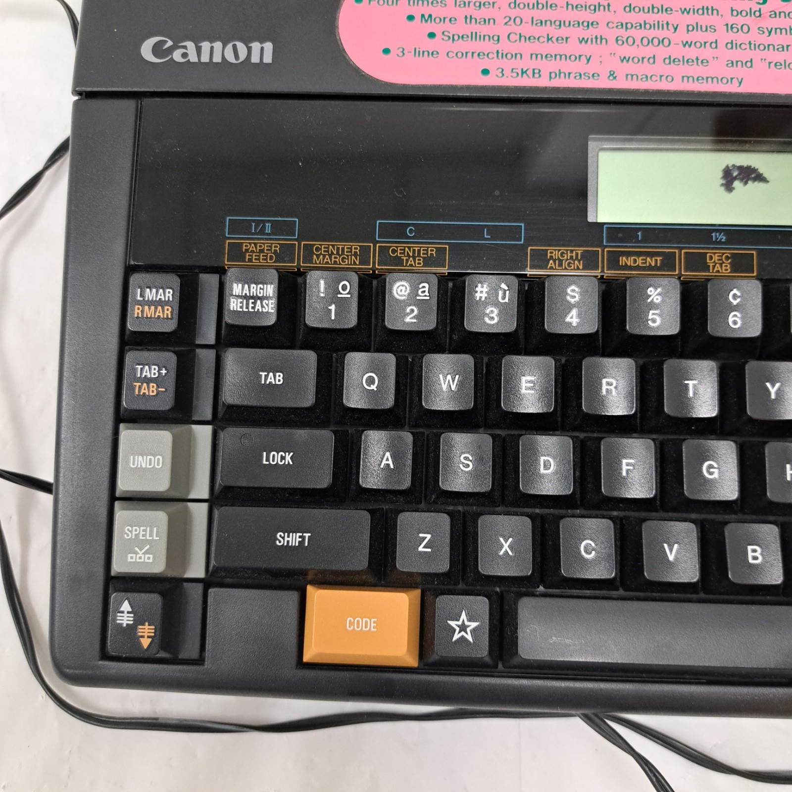 Canon Typestar 110 Black Portable Electronic Typewriter Tested Works