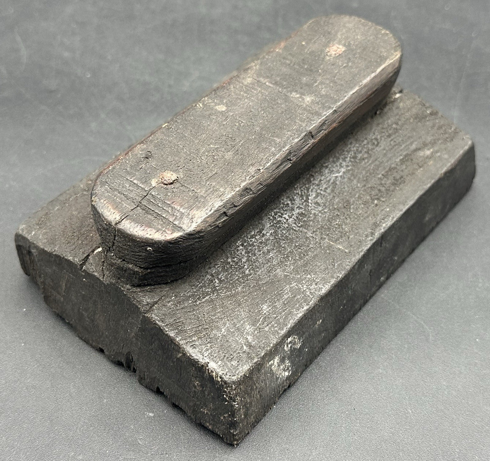 Antique Carved Wood Art Deco Geometric Textile Wallpaper Printing Block Stamp