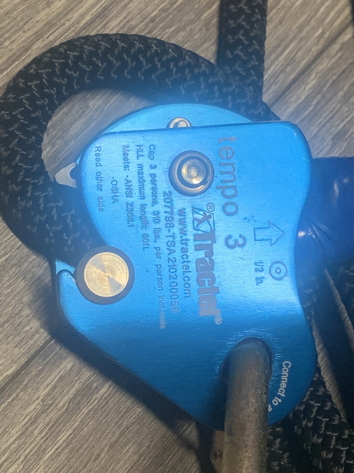 Climbing System–Tractel Horizontal Lifeline-H66599/K-60 Ft—New