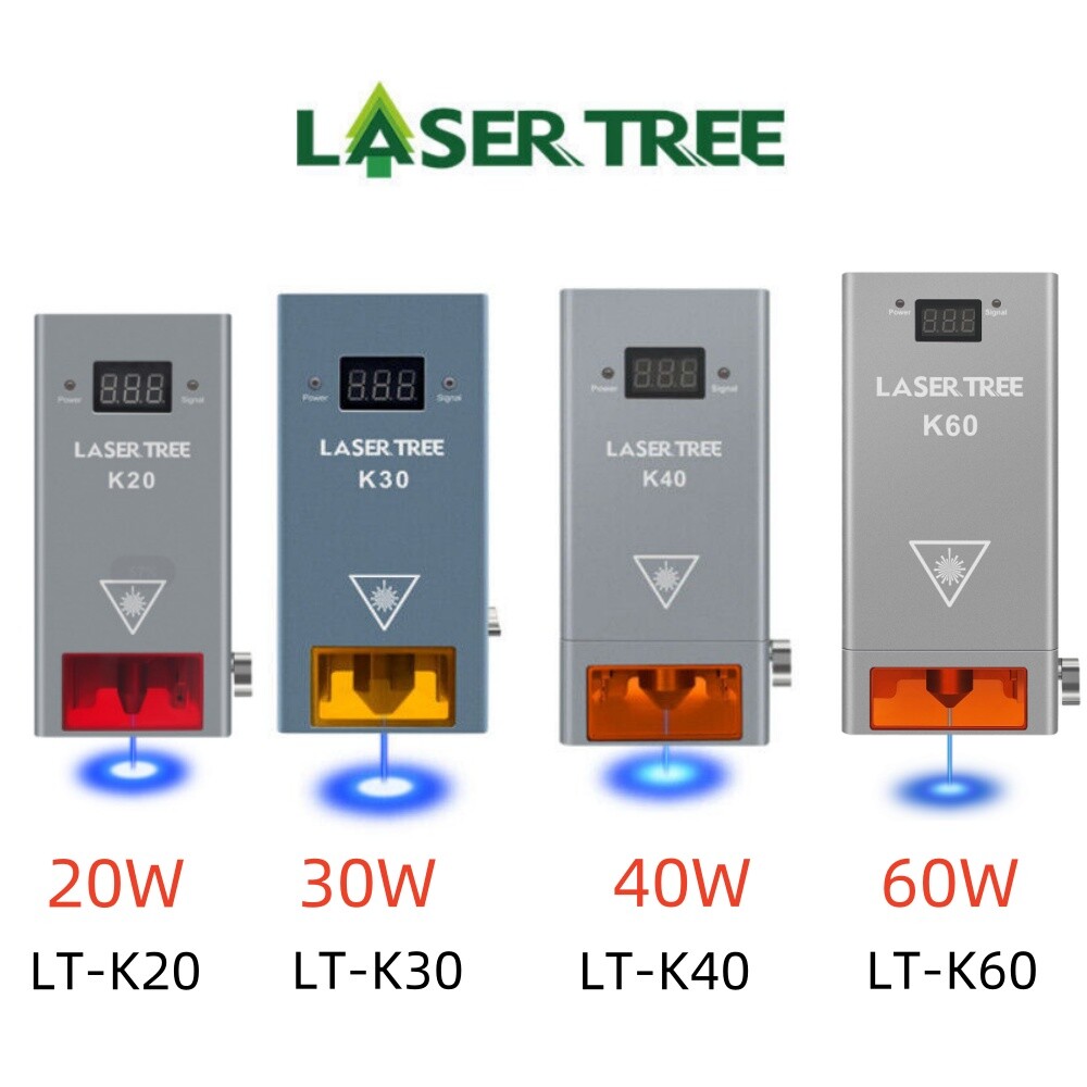 LASERTREE Optical Power 20W 30W 40W 60W Laser Head Cutting Engraver Module Tools