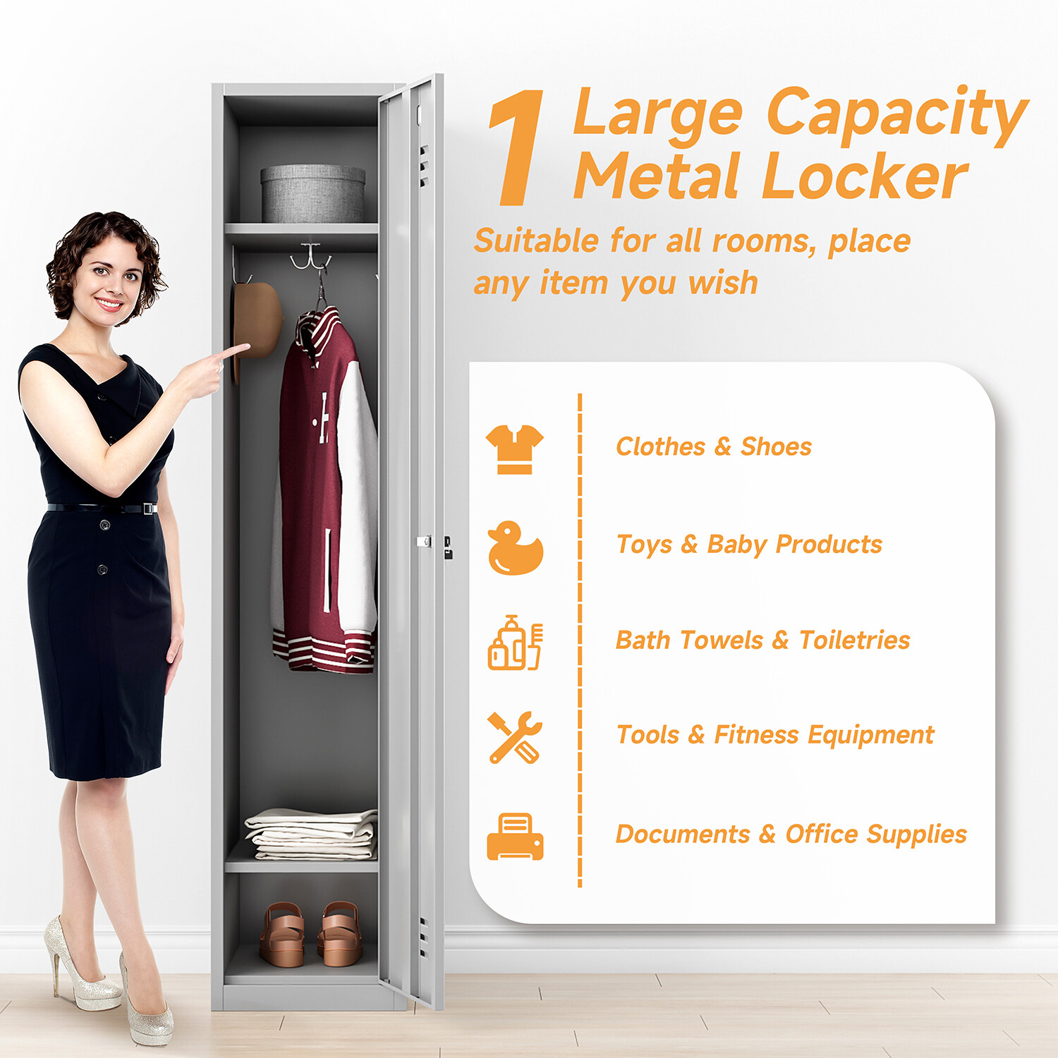 Metal Employee Lockers Metal Storage Cabinet for Home Bedroom School Office GYM