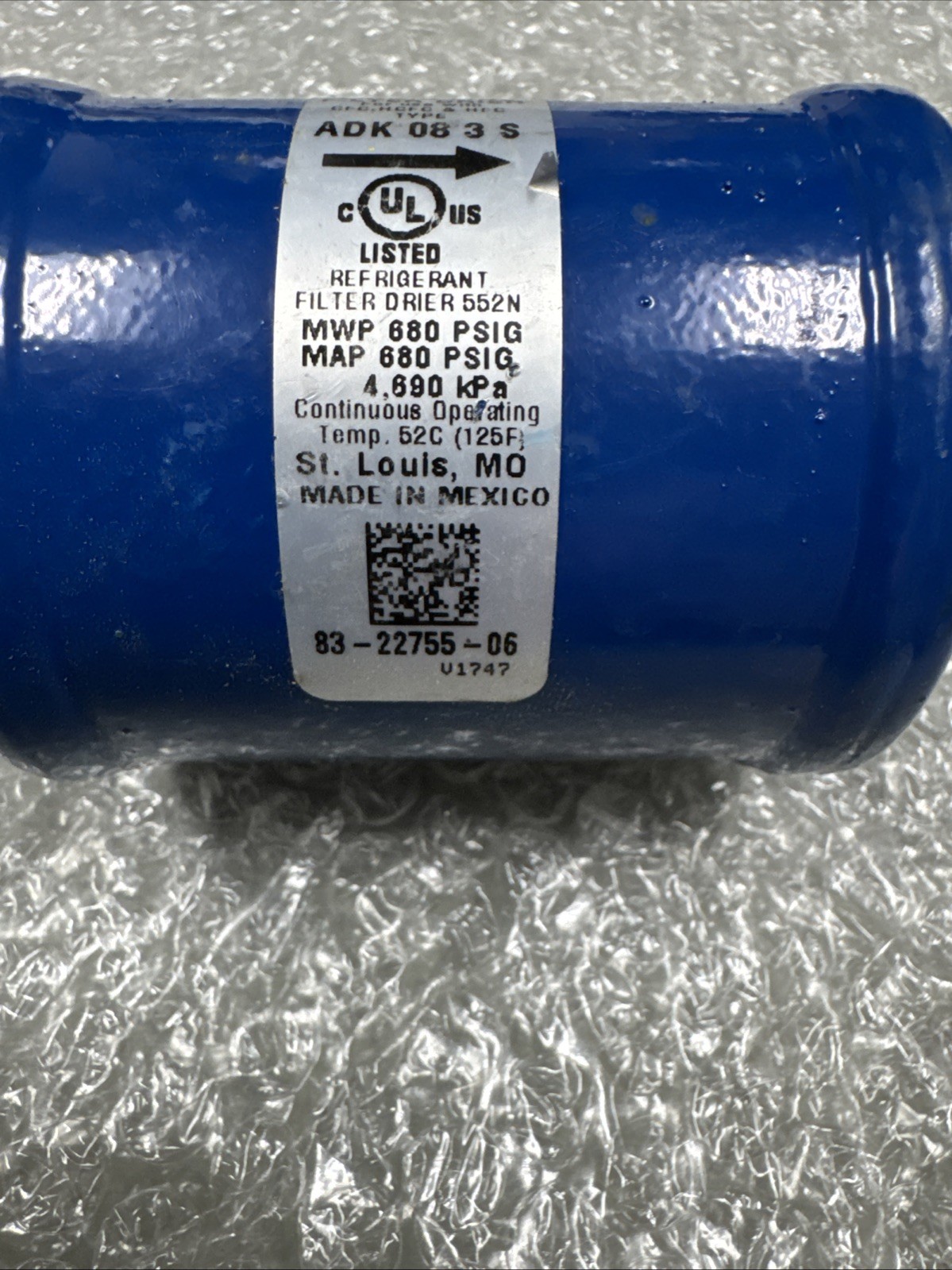 Emerson, 3/8″ ODF Solder, ADK 08 3 S, Liquid Line Filter Drier