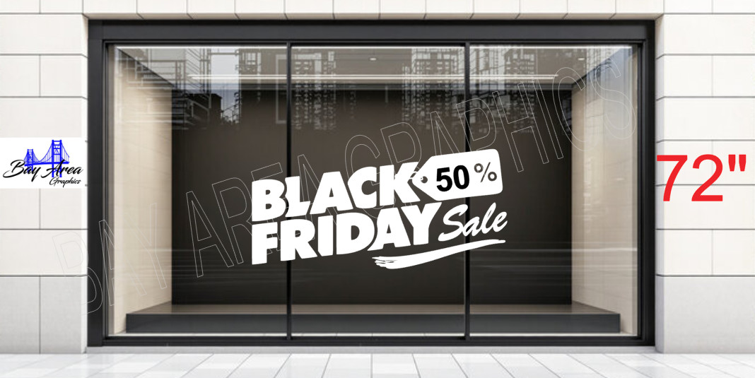 % OFF Black Friday Sale Sign Vinyl Decal – Storefront Window Graphic