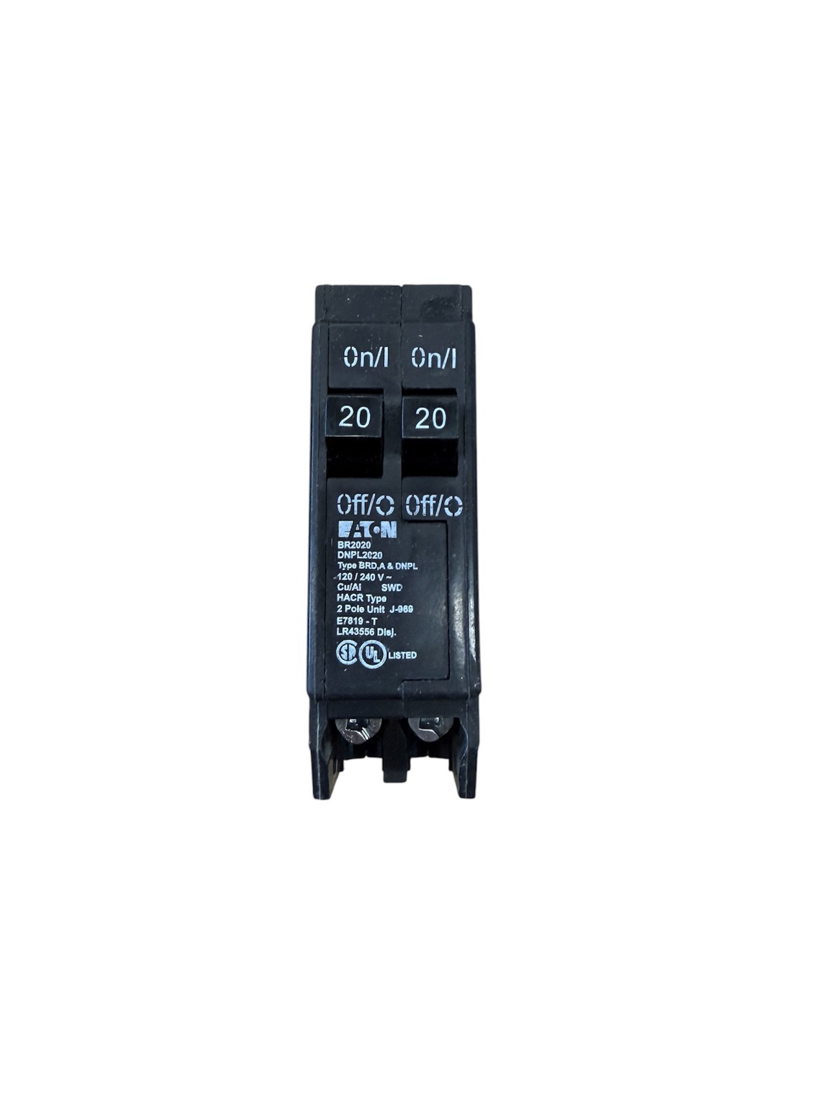 10 PCS Eaton BR2020 Dual 20A 1-Pole Tandem Circuit Breaker 20 Amp BR Twin 120V